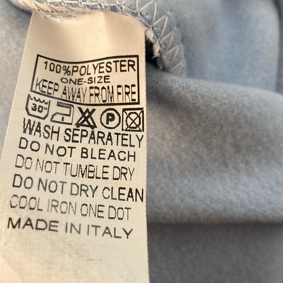 NWT Italy Blue Belted Coat oversized pockets lagenlook fall western L - Picture 8 of 8